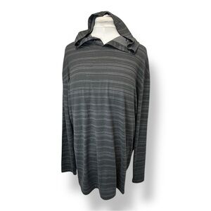 GrandSlam Performance Mens Stripe Eco Course Golf Pullover Hoodie Asphalt XL NWT